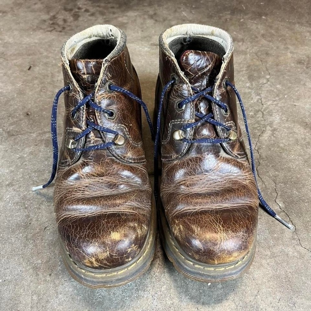Vintage 90s Dr. Martens brown leather lace up boots Size Men's US 8